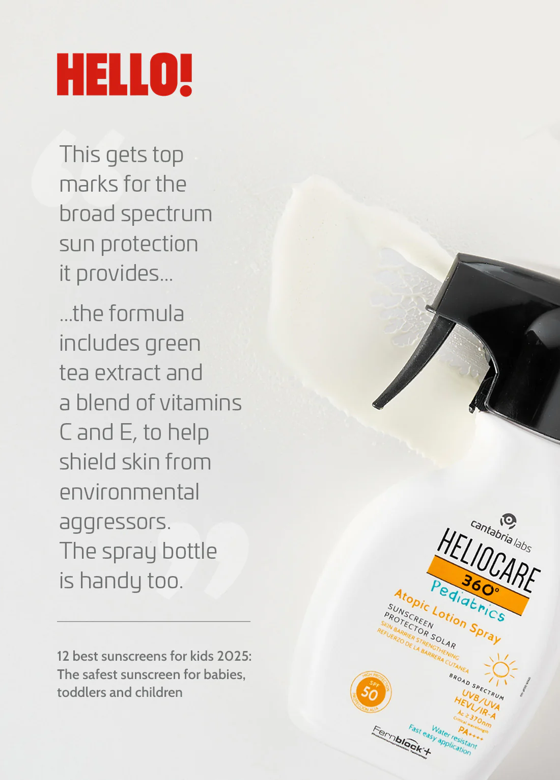 HELIOCARE 360° Pediatrics Atopic Lotion Spray SPF50 - Image 3