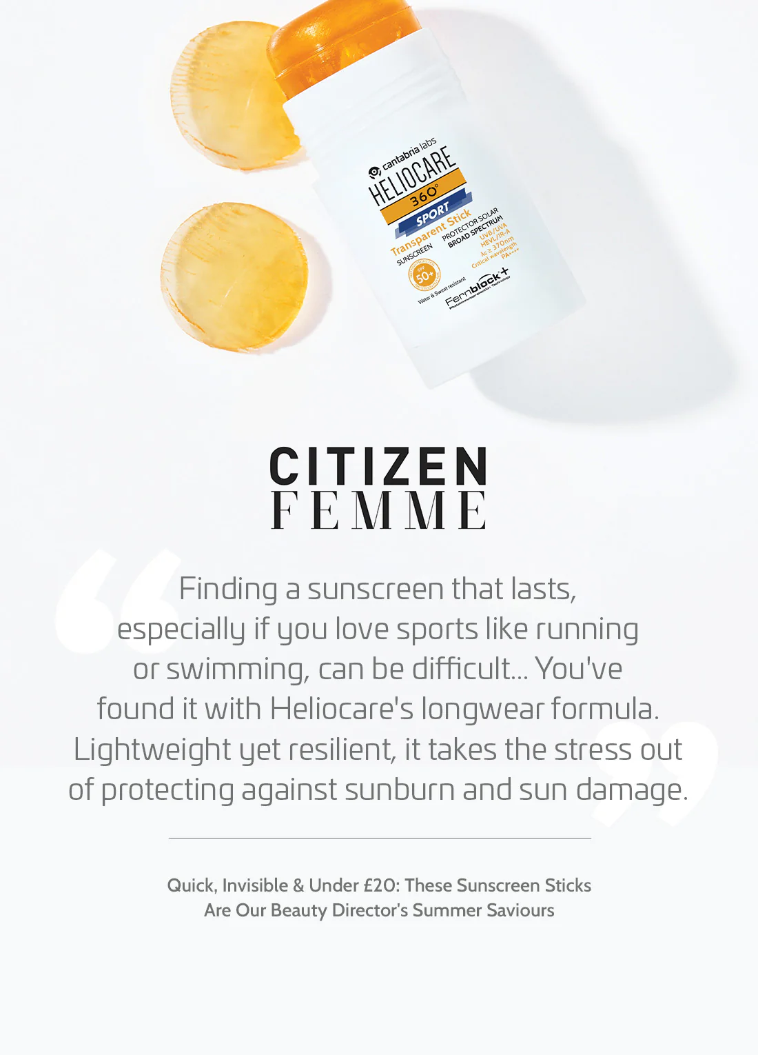 HELIOCARE 360° SPORT Transparent Stick SPF50+ - Image 5